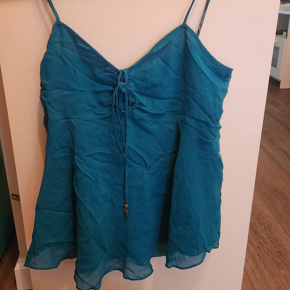Peplum silk top